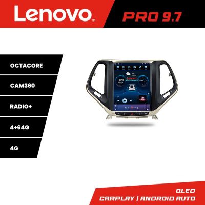 Navigatie Jeep Cherokee 2016-2020 tip tesla radio gps internet 8 Core 4+64 360 4G carplay android auto  kit-tesla-cherokee17