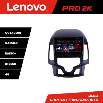 Navigatie Hyundai I30 2009-2012 clima automata Lenovo Kit-I30AUTOMATIC 8 core QLED 2K 8+256 360 Android Waze USB Navigatie Internet Youtube Rad