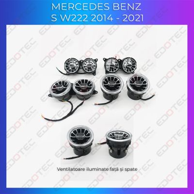 Lumini Ambientale NIGHTVIBE Mercedes W222-01+02 2014-2021 dedicat ventilaloare iluminate control telefon sau sistem original