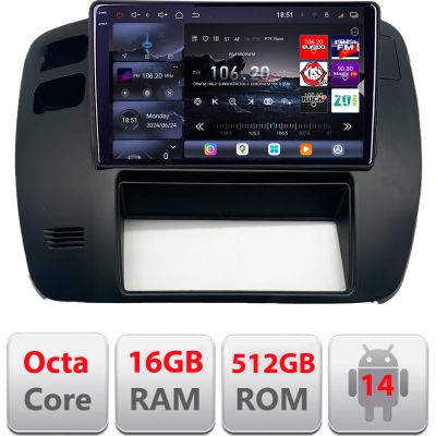 Navigatie Nissan Patrol 2000-2005 Qled 2K Octa Core 16+512GB LTE 4G DSP Wifi 5Ghz android auto carplay radio gps internet kit-patrol-old+EDT-E809-2K