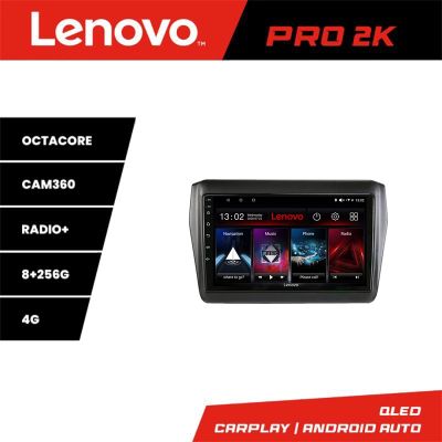 Navigatie Suzuki Swift 2017- Lenovo Kit-2179 8 core QLED 2K 8+256 360 Android Waze USB Navigatie Internet Youtube Radio