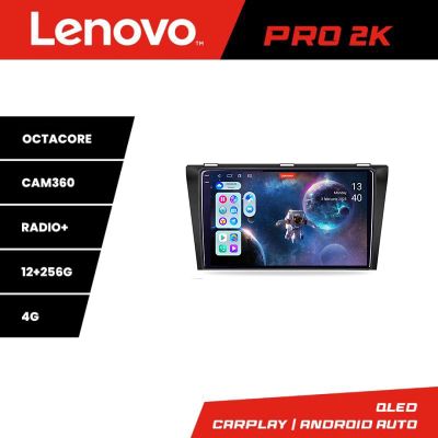 Navigatie Mazda 3 2009-2014 Lenovo Kit-034 8 core QLED 2K 12+256 360 Android Waze USB Navigatie Internet Youtube Radio