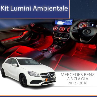 Lumini Ambientale NIGHTVIBE Mercedes W176-01+02 2012-2018 dedicat set complet control telefon sau sistem original