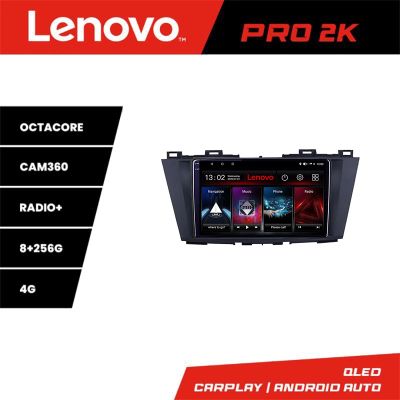 Navigatie Mazda 5 2010-2017 Lenovo Kit-117 8 core QLED 2K 8+256 360 Android Waze USB Navigatie Internet Youtube Radio
