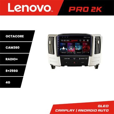 Navigatie Lexus RX300 2003-2008 Android radio gps internet 8 core QLED 2K 8+256 360 Lenovo