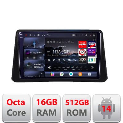 Navigatie Opel Mokka 2012-2016 Edotec Kit-MOKKA1 8 core QLED 2K 16+512GB 360 Android Waze USB Navigatie Internet Youtube Radio
