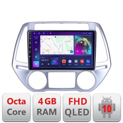 Navigatie Hyundai I20 2011-2014 manual si automat Android radio gps internet 4+64 carplay android auto Kit-i20-2012+EDT-E309v3