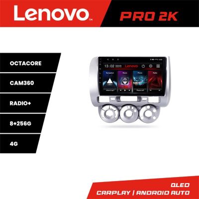 Navigatie Honda Fit Jazz 2004-2008 Android radio gps internet 8 core QLED 2K 8+256 360 Lenovo