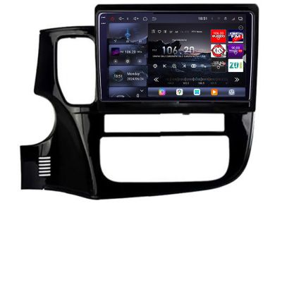 Navigatie Mitsubishi Outlander 2014- Edotec Kit-1230 8 core QLED 2K 16+512GB 360 Android Waze USB Navigatie Internet Youtube Radio