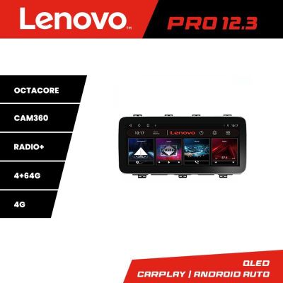 Navigatie Seat Ateca Lenovo PRO 4+64 12.3 inch qled android 4G DSP gps internet  8Core