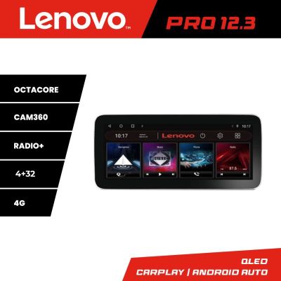 Navigatie Mercedes GLK 2008-2011 NTG4 Lenovo PRO 4+32 12.3 inch qled android 4G DSP gps internet  Kit-glk-ntg4