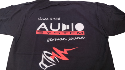Tricou cu sigla AUDIO SYSTEM pe piept W-TSHIRT-L