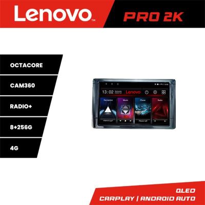 Navigatie Toyota 2DIN Lenovo Kit-TY2DIN 8 core QLED 2K 8+256 360 Android Waze USB Navigatie Internet Youtube Radio