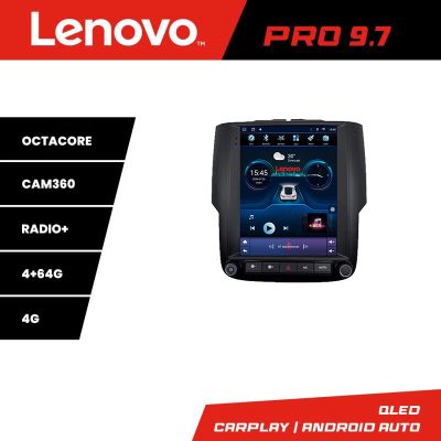 Navigatie Dodge Ram 2013-2018 Lenovo Tesla Qled 9.7" Octacore 4Gb RAM 64Gb Hdd 4G DSP Carplay Android Auto 360 camere Bluetooth