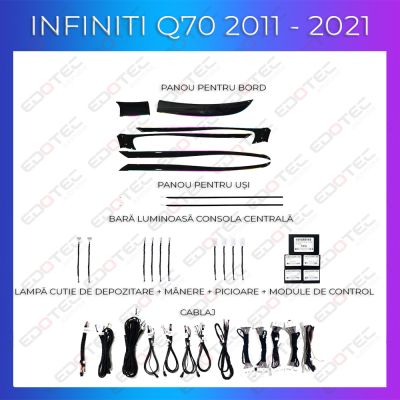 Lumini Ambientale NIGHTVIBE Inifnity Q70 2011-2021 set complet control telefon sau sistem original