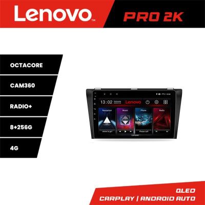 Navigatie Mazda 3 2009-2014 Lenovo Kit-034 8 core QLED 2K 8+256 360 Android Waze USB Navigatie Internet Youtube Radio