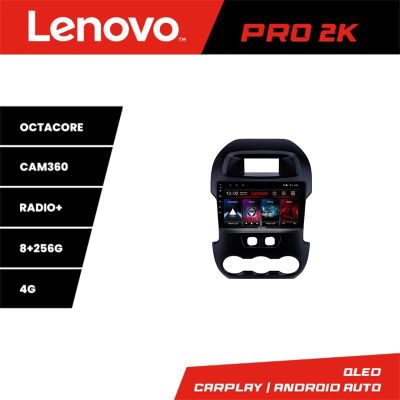 Navigatie Ford Ranger 2011-2015 8 core QLED 2K 8+256 360 Android Waze USB Navigatie Internet Youtube Radio Lenovo