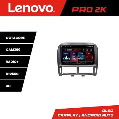 Navigatie Lexus LS 1999-2006 Lenovo Kit- LS-99 8 core QLED 2K 8+256 360 Android Waze USB Navigatie Internet Youtube Radio