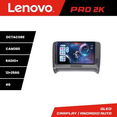 Navigatie Audi TT 2004-2011  Lenovo Kit-078 8 core QLED 2K 12+256 360 Android Waze USB Navigatie Internet Youtube Radio