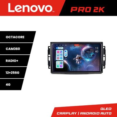 Navigatie Chrysler Jeep Lenovo Kit-202 8 core QLED 2K 12+256 360 Android Waze USB Navigatie Internet Youtube Radio