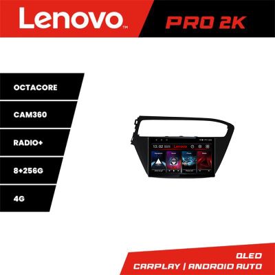 Navigatie Hyundai I20 2014-2019 Lenovo 8 core QLED 2K 8+256 360 Android Waze USB Navigatie Internet Youtube Radio