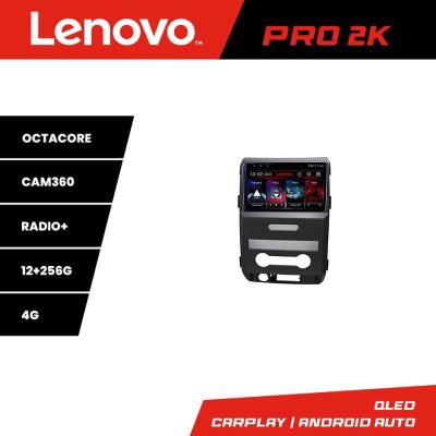 Navigatie Ford F150 2008-2014 Lenovo 8 core QLED 2K 12+256 360 Android Waze USB Navigatie Internet Youtube Radio