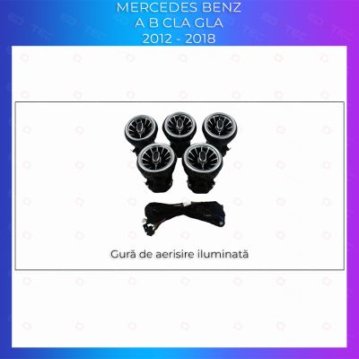 Lumini Ambientale NIGHTVIBE Mercedes VENTS dedicat ventilator iluminat control telefon sau sistem original