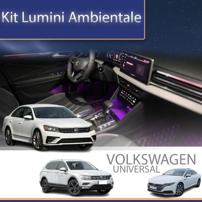 Lumini Ambientale NIGHTVIBE VW Skoda Seat PWB intre 2005-2014 dedicate kit complet control din sistemul original sau telefon