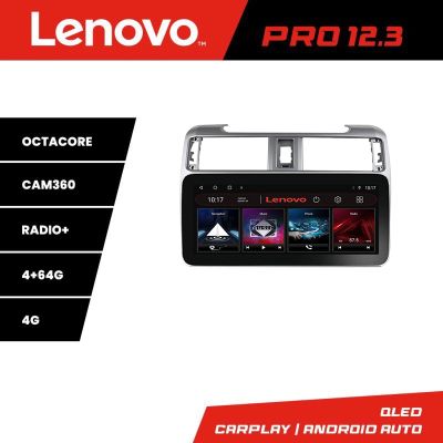 Navigatie Toyota 4runner 2009-2019 Lenovo PRO 4+64 12.3 inch qled android 4G DSP gps internet  KIT-4runner