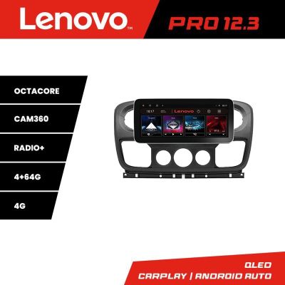 Navigatie Opel Movano, Renault Master 2010-2021  Lenovo PRO 4+64 12.3 inch qled android 4G DSP gps internet v1
