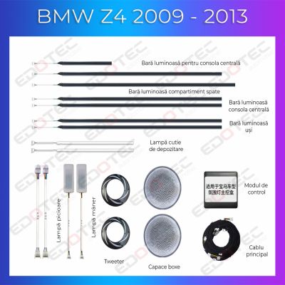 Lumini Ambientale NIGHTVIBE BMW Z4 2009 - 2013 dedicat set complet control telefon sau sistemul original
