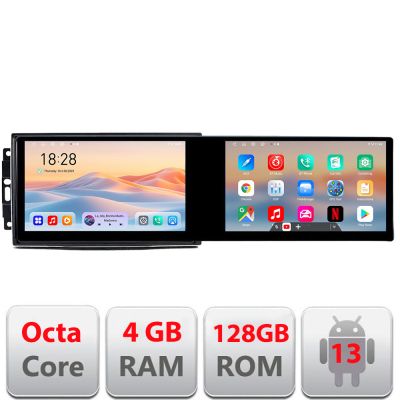 Navigatie CHRYSLER Jeep Manual Kit-202 Edotec 2 ecrane  8 core 4+128 21.6 inch Incell android Wifi 5Ghz gps internet  C