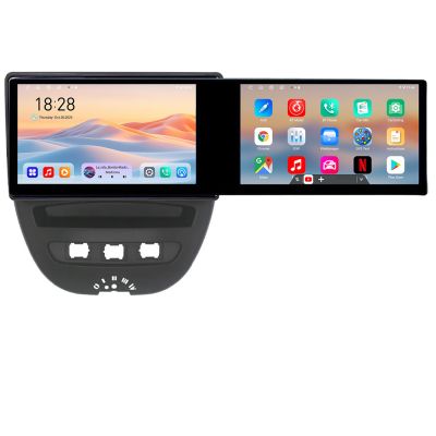 Navigatie Citroen C1 Peugeot 107 Toyota Aygo 2005-2014 Edotec 2 ecrane  8 core 4+128 21.6 inch Incell android Wifi 5Ghz gps internet  KIT-C1 v2