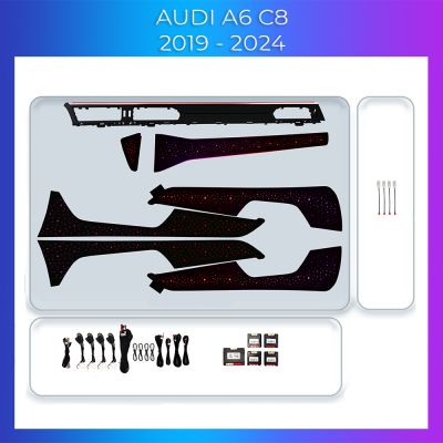 Lumini Ambientale NIGHTVIBE Audi A6 C8 2019-2024 set complet control din sistemul original sau telefon