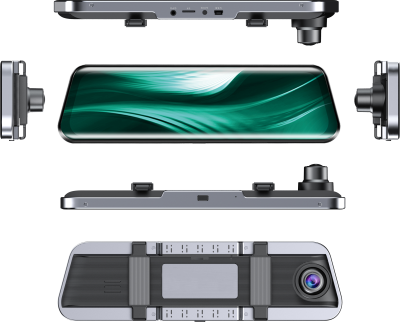 Oglinda cu camera DVR Lenovo M8-5504 ecran de 9.66 inch 1080 fata 1080p spate Wifi Blind Spot Adas
