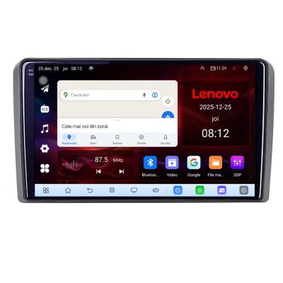 Navigatie Audi A3 8P Quad Core Lenovo Kit-049 8 Core 2.2 Ghz 8+128 Qled Incell 1K Android 360 Carplay DSP AHD 1080P ADAS 4G Wifi 5Ghz Bluetooth PRO
