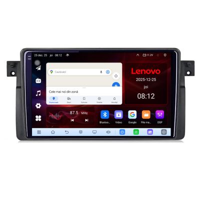 Navigatie BMW Seria 3 E46 Lenovo Kit-052 8 Core 2.2 Ghz 8+128 Qled Incell 1K Android 360 Carplay DSP AHD 1080P ADAS 4G Wifi 5Ghz Bluetooth PRO