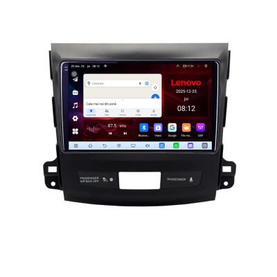 Navigatie Mitsubishi Outlander 2010 Lenovo Kit-056 8 Core 2.2 Ghz 8+128 Qled Incell 1K Android 360 Carplay DSP AHD 1080P ADAS 4G Wifi 5Ghz Bluetooth PRO v1