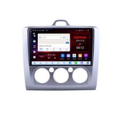 Navigatie Ford Focus 2 Manual Lenovo Kit-140-manual 8 Core 2.2 Ghz 8+128 Qled Incell 1K Android 360 Carplay DSP AHD 1080P ADAS 4G Wifi 5Ghz Bluetooth PRO