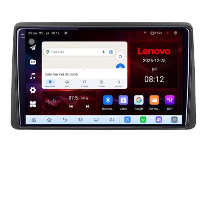 Navigatie Dacia Duster dupa 2019 Lenovo Kit-199 8 Core 2.2 Ghz 8+128 Qled Incell 1K Android 360 Carplay DSP AHD 1080P ADAS 4G Wifi 5Ghz Bluetooth PRO v1