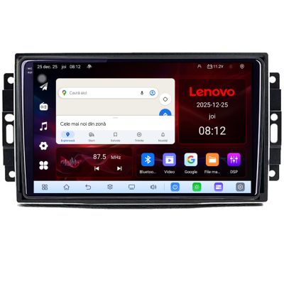 Navigatie Chrysler Jeep Lenovo Kit-202 8 Core 2.2 Ghz 8+128 Qled Incell 1K Android 360 Carplay DSP AHD 1080P ADAS 4G Wifi 5Ghz Bluetooth PRO