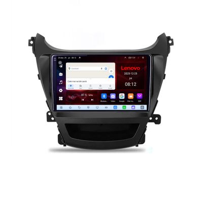 Navigatie Hyundai Elantra 2013-2015 Lenovo Kit-359 8 Core 2.2 Ghz 8+128 Qled Incell 1K Android 360 Carplay DSP AHD 1080P ADAS 4G Wifi 5Ghz Bluetooth PRO