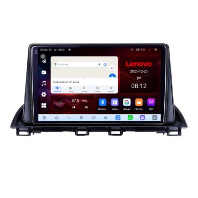 Navigatie Mazda 3 2014-2019 Lenovo Kit-463 8 Core 2.2 Ghz 8+128 Qled Incell 1K Android 360 Carplay DSP AHD 1080P ADAS 4G Wifi 5Ghz Bluetooth PRO