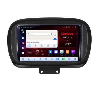 Navigatie Fiat 500 2014- Lenovo Kit-539 8 Core 2.2 Ghz 8+128 Qled Incell 1K Android 360 Carplay DSP AHD 1080P ADAS 4G Wifi 5Ghz Bluetooth PRO