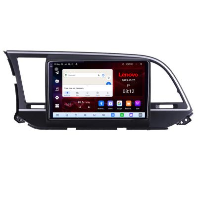 Navigatie Hyundai Elantra 2015-2018 Lenovo Kit-581 8 Core 2.2 Ghz 8+128 Qled Incell 1K Android 360 Carplay DSP AHD 1080P ADAS 4G Wifi 5Ghz Bluetooth PRO