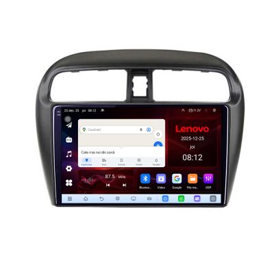 Navigatie Mitsubishi Space Star Mirage Attrage 2012- 8 Core 2.2 Ghz 8+128 Qled Incell 1K Android 360 Carplay DSP AHD 1080P ADAS 4G Wifi 5Ghz Bluetooth PRO Lenovo