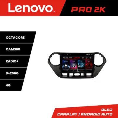 Navigatie Hyundai I10 2013-2019 Lenovo Kit-HY38 8 core QLED 2K 8+256 360 Android Waze USB Navigatie Internet Youtube Radio