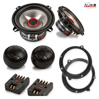 Pachet difuzoare Audi A4 (Avant B5) 1995-2001 Audio System CARBON componente dedicate uși față